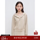 自巧小個(gè)子背心裙休閑套裝女2024秋季新款衛衣開(kāi)衫連衣裙兩件套 椰奶色衛衣外套 XS (2碼)