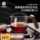 Hero 日式錘紋杯透明玻璃咖啡杯耐高溫茶杯防滑水杯手沖咖啡杯 錘紋玻璃分享壺400ml