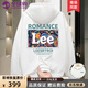 LEEREDPOI情侶款連帽套頭衛衣春秋休閑潮流印花寬松長(cháng)袖t恤男女款棉質(zhì)上衣 白色 XL （建議130-145斤）