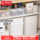 愛(ài)麗思（IRIS） 收納盒桌面塑料收納箱化妝品內衣物整理玩具盒愛(ài)麗絲桌面儲物盒 【特大號加深】 磨砂 有蓋