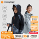 moodytiger兒童沖鋒衣防風(fēng)防水春秋款男童女童外套中大童連帽戶外運動爬山服