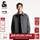 杰克·瓊斯（JACK&JONES）男裝春秋時(shí)尚百搭休閑舒適多色外套翻領(lǐng)直筒毛呢大衣男224427024 E39磁鐵灰 S 170