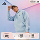 adidas休閑寬松加厚抓絨連帽衛(wèi)衣套頭衫男女阿迪達斯官方輕運動 藍色/黑色   L