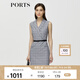 PORTS寶姿春夏新品女裝V領(lǐng)無袖中長連衣裙ALN8D078MFQ085 灰色 M (6)