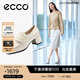 愛步（ECCO）樂福鞋女 25年新款優(yōu)雅淺口正裝單鞋粗跟高跟鞋女 型塑291903 冰白色29190301017 38