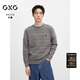 GXG男裝24冬包芯紗寬松潮搭針織衫毛衣男 灰色 190/XXXL