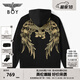 BOY LONDON【燦若繁星】秋情侶外套重工連帽開(kāi)衫衛衣N06904 黑色金色翅膀 S