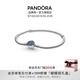 潘多拉（PANDORA）閃耀藍(lán)色紐扣形蛇骨鏈?zhǔn)宙溗厝Ω呒?jí)情侶款生日禮物送女友 1 17cm