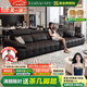 卡詩(shī)寶意式真皮沙發(fā)客廳2025現(xiàn)代簡(jiǎn)約客廳沙發(fā)鋼琴鍵直排全包裹真皮沙發(fā) 4.0m多人位【升級(jí)S級(jí)加厚牛皮】 全包裹頭層牛皮+ 天然水洗乳膠
