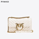 PINKO品高女包小號(hào)羊皮絎縫鏈條斜挎單肩飛鳥(niǎo)包100074A0GK 白色Z14Q