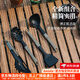 Awada戶(hù)外硅膠炊具鏟勺套裝折疊鍋鏟湯勺便攜露營(yíng)輕量化廚具套裝 新硅膠4件套(軍綠色)