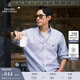 布克兄弟（BrooksBrothers）男士春秋牛津紡扣結(jié)領(lǐng)logo休閑襯衫 B976-藍(lán)色條紋 M
