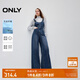 ONLY秋季休閑百搭顯瘦高腰背帶褲牛仔褲女|12437M004 J35 復(fù)古牛仔 L L標(biāo)準(zhǔn)褲長
