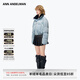 ANN ANDELMAN【明星同款】牛仔短款羽絨服外套藍色毛領(lǐng)加厚面包服 藍色 M