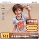 愛慕兒童（AIMER KIDS）夏新品男女童莫代爾兒童睡衣家居套裝短袖可愛輕薄透氣童裝親子裝 男-都市恐龍AK243E411 140
