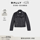 BALLY巴利【尊享折扣】黑色皮革女士夾克外套6238421 黑色 42