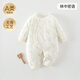 婧麒（JOYNCLEON）新生嬰幼兒夾棉連體衣秋冬季小月齡寶寶衣服保暖冬外出哈衣服 林中密語(yǔ)【連體衣】 66cm  【3-6個(gè)月建議體重6.8-8.9kg】