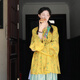 謎阿凰【曉夢(mèng)迷蝶】明制漢服上衣圓領(lǐng)衫原創(chuàng)花型人絲闊腿腿褲秋女新中式 曉夢(mèng)迷蝶2.0圓領(lǐng)衫（15天） M