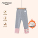 瑪米瑪卡（MOMOCO）女童冬季加絨厚款打底褲兒童保暖內搭甜美打底褲 灰色 130