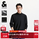 杰克·瓊斯（JACK&JONES）25年男裝秋季半高領(lǐng)舒適德絨打底衫男長袖T恤內(nèi)搭休閑高彈上衣 E40 黑色 M 175