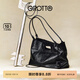 個(gè)樂(lè )SOFT CARRY托特包百搭大容量牛皮手提單肩軟包禮物 經(jīng)典黑L （啞黑）