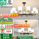 雷士（NVC）吊燈客廳燈大氣美式現(xiàn)代簡約燈具套餐輕奢燈LED餐廳燈飾全屋書房 【10+6頭】帶防塵蓋吊燈 贈光源