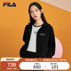 FILA 斐樂(lè )官方短款外套女2025秋冬時(shí)尚刺繡開(kāi)衫衛衣夾克上衣
