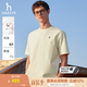 哈吉斯（HAZZYS）男裝 夏季【PHIZ系列】寬松上衣圓領(lǐng)純色簡(jiǎn)約短袖T恤男 奶油色CR L （175/96A 48）