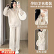 TKHE孕婦秋冬套裝上衣長(zhǎng)袖寬松女生春秋裝連帽拉鏈衛(wèi)衣褲子時(shí)尚兩件套 孕婦秋冬衛(wèi)衣套裝【杏色】 L碼【建議體重118-135斤】