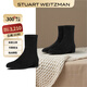 STUART WEITZMAN/SW ODETTA 秋冬經(jīng)典粗方跟短靴女鞋靴子圓頭瘦瘦靴奢侈
