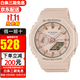 卡西歐（CASIO）手表男G-SHOCK八角形農(nóng)家橡樹(shù)多功能防水運(yùn)動(dòng)夜光男表 送男友禮物 女款櫻花粉GMA-S2100-4A