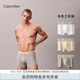Calvin Klein內衣【新品禮盒金珉奎同款復古引力帶】25秋ck三條裝內褲男NB4446 2XK-椰青灰/自然膚/月光白 3條 L