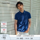 Calvin KleinJeans夏季男士商務(wù)休閑ck鑲邊翻領(lǐng)年輕多色短袖T恤POLO衫J319183 C5G-海軍藍 L （建議150-170斤）
