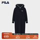FILA 斐樂(lè )官方女子編織連衣裙2025冬季新款簡(jiǎn)約時(shí)尚修身連帽長(cháng)裙 傳奇藍-NV XL 175/92A/XL