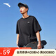 安踏休閑短袖t恤男女同款夏季簡約純色圓領(lǐng)運動打底衫寬松情侶上衣
