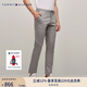 TOMMY HILFIGER【光澤厚實(shí)】秋冬男裝經(jīng)典商務(wù)直筒西褲微彈長(zhǎng)褲休閑褲27519 深灰色PR2 -直筒版-色丁-正常拍 33 (2.6尺)