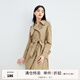 秋水伊人設(shè)計(jì)感風(fēng)衣春新款中長(zhǎng)款高級(jí)感小個(gè)子風(fēng)衣外套女 棕色 L