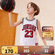 NIKE JORDAN 耐克AJ童裝男童23號籃球服背心2025夏季網(wǎng)眼透氣兒童衣服 純白色 140 /68 【建議身高128-140cm】