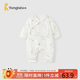 童泰（TONGTAI）嬰兒連體衣春秋季純棉紗布男女寶寶衣服哈衣爬服睡衣灰色73cm