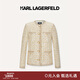 Karl Lagerfeld卡爾拉格斐2025春季新款金色圓領(lǐng)香風(fēng)外套老佛爺M21E1503 金色 （新批次） M （40）
