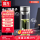 富光抗菌玻璃杯雙層高硼硅泡茶杯子茶水分離杯高檔車載水杯男京東限定