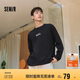 森馬（Semir）長(zhǎng)袖T恤男重磅寬松打底上衣印花情侶裝秋季內(nèi)搭外穿101524101211