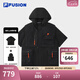 FILA FUSION斐樂新機服男子梭織上衣兩件套2025夏新款休閑寬松襯衫 正黑色-BK XL 180/100A/XL