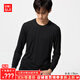 優(yōu)衣庫【加購】男裝HEATTECH圓領(lǐng)T恤9分袖保暖衣秋衣內衣479428 479428/09黑色 M
