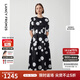 朗姿【Basic衣櫥】小香風(fēng)法式赫本風(fēng)波點(diǎn)裙子女夏新款連衣裙 本白色 L