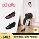 achette雅氏5TL2 2025秋季新款高智風(fēng)淺口單鞋優(yōu)雅蝴蝶結(jié)高跟鞋 H3-酒紅色 37