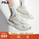 斐樂(lè )（FILA）官方男鞋PIONIERE摩登運動(dòng)鞋2025夏新款開(kāi)拓者復古跑鞋 雪白/淡灰黃-WB 42