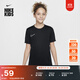 耐克大童透氣速干足球上衣男女童輕便拼接NIKE DRI-FIT HJ3716 010黑/黑/白/白 160 XL