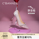 千百度【七夕禮物】靜音系列細高跟鞋春季新款淺口羊皮單鞋女尖頭婚鞋 粉色 36