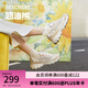 斯凱奇（Skechers）奶茶熊秋冬女鞋熊貓老爹鞋透氣休閑運動鞋厚底149238 QQ豆乳/NAT 37.5 尺碼偏大，建議選小半碼